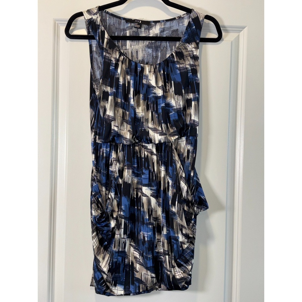 Forever 21 Mini Dress Womens Small Multicolor Abstract‎ Scoop Neck Sleeveless